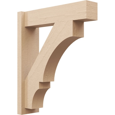 Ekena Millwork 5 1/2-in W x 20-in D x 24-in H Balboa Block Rough Cedar Woodgrain TimberThane Outlooker, Primed Tan OUTUR055X20X24BOA44RCPR